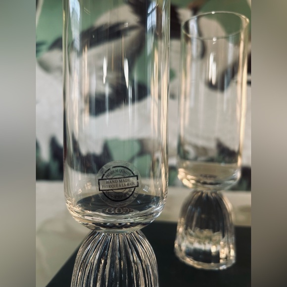 Vintage Mid-Century Hand-Blown Crystal Cordial Glasses Set of 4 | France | - Picture 5 of 8